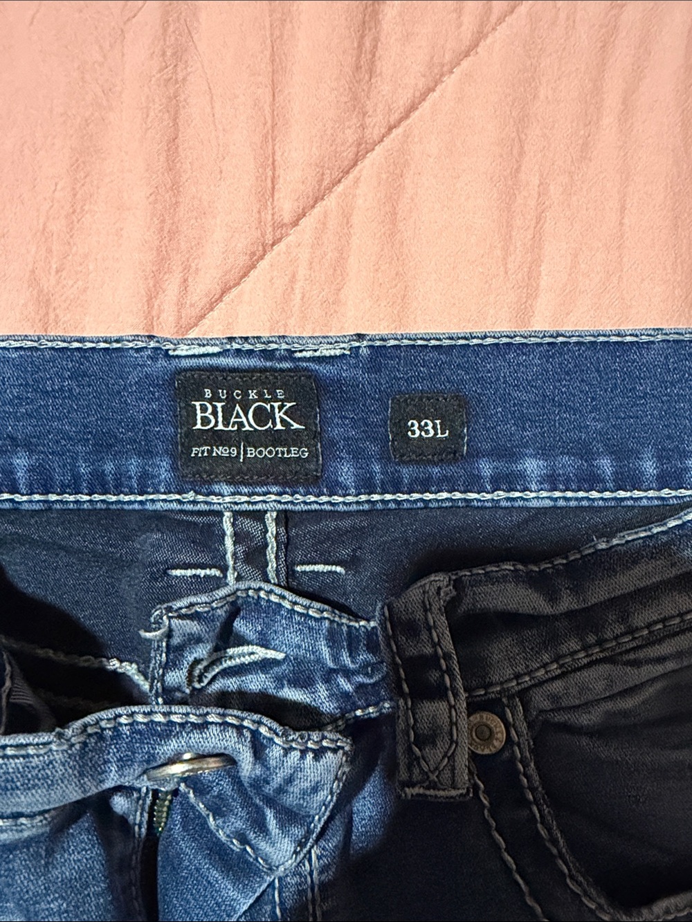 BKE Men's Blue Flare Jeans - Faded Indigo Wash - Picture 2 of 3